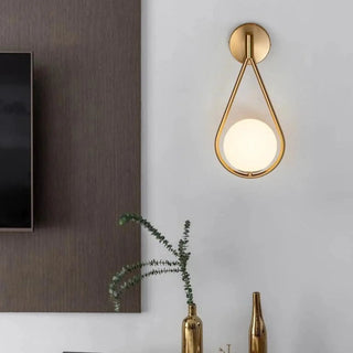 Water drop wall sconce G9 LED black close-up