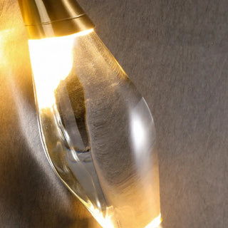 IP65 gold wall sconce warm white 3000K side profile view