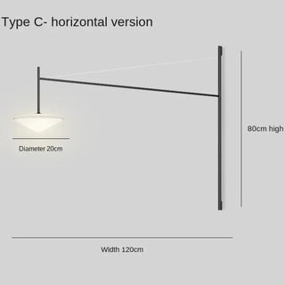 Black horizontal wall sconce G9 LED wide minimalist