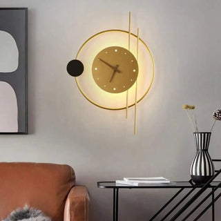 Clock wall sconce Aimed design gold aluminum 50x50cm