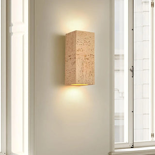 Stone texture wall light G9 brown 10x23cm – detail