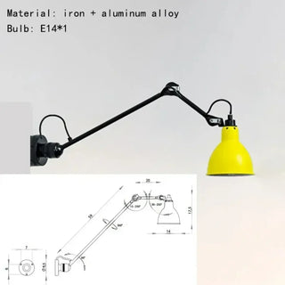 black industrial metal wall sconce E27 – bold modern