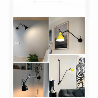 industrial metal wall sconce yellow – E27 14×17.5cm