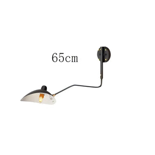 Industrial wall sconce detail – E14 E27 dimmable black metal