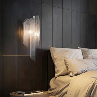 Modern 2-light wall sconce – silver aluminum 60cm