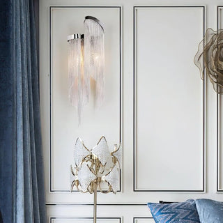 Modern wall sconce – side angle gold silver fixture