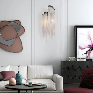 Silver 2-light wall sconce – modern contemporary design