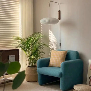 Japanese minimalist wall sconce glass lantern installed
