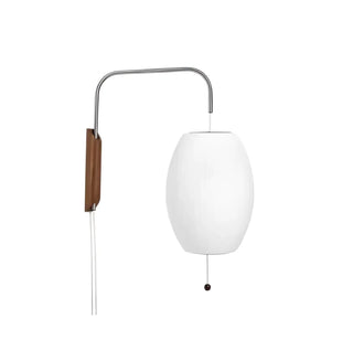 Japandi wall sconce Dany design 45cm lantern wood base