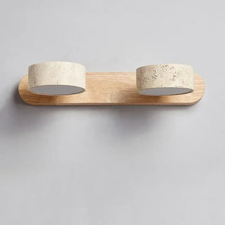 Japanese wall sconce natural stone warm 3000K close-up