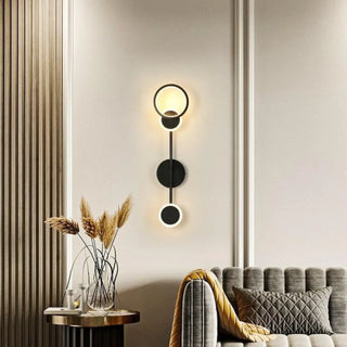 Black aluminum wall sconce G4 LED 8W 61cm profile
