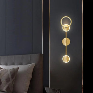 Golden brass wall sconce G4 LED 8W gold 15x61cm