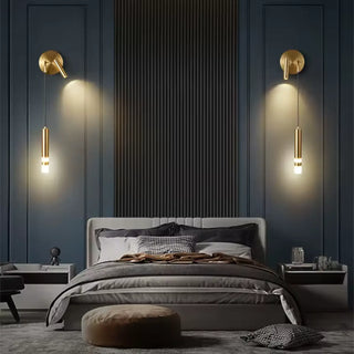 Adjustable G4 LED wall sconce warm 3000K light detail