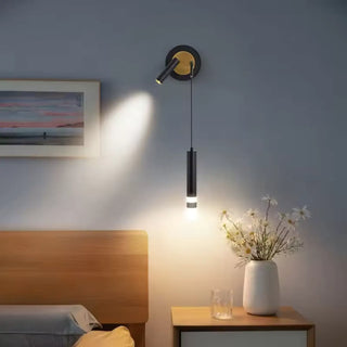 Adjustable G4 6W wall sconce in gold aluminum – side angle