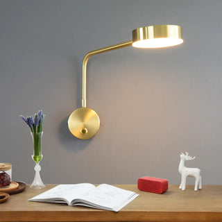 Brass sphere wall light 9W LED gold modern living room