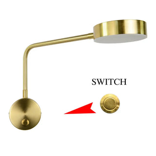 Brass glass sphere wall sconce 9W LED – side angle detail
