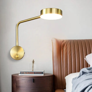 Brass glass sphere wall sconce 9W LED elegant gold black
