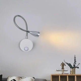 Adjustable wall reading light – silver arm modern sconce