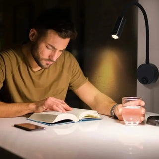 Reading wall lamp G9 – removable arm black adjustable