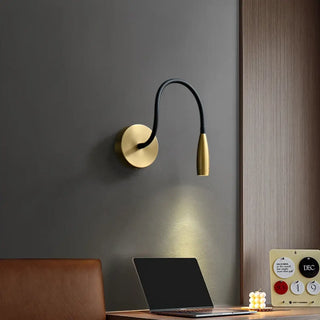 flexible LED wall light bronze – industrial modern design