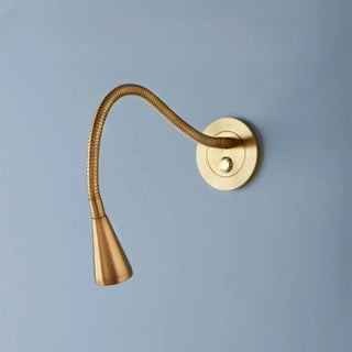 black flexible reading wall sconce – side view industrial