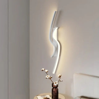 White wave wall sconce 25W LED dimmable IP65 2 lights modern