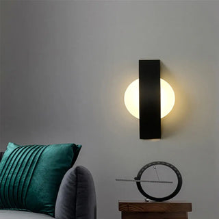 Minimalist G9 LED wall sconce black – acrylic 14×23.5cm