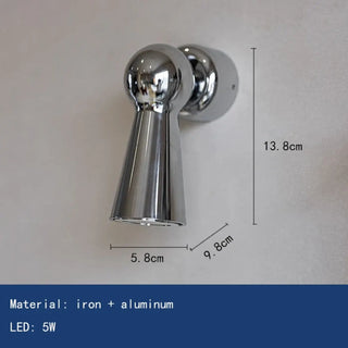 TRORESE modern chrome wall sconce installed bedroom