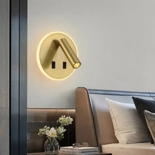 VELENTE LED ring wall sconce designer adjustable