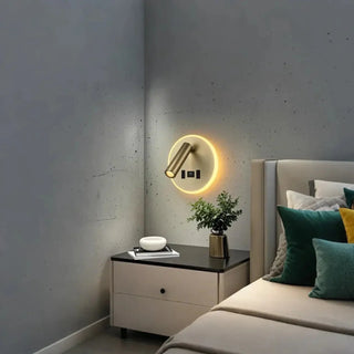 VELENTE circular LED wall sconce adjustable spot