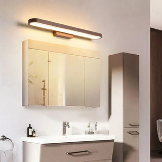 Brown rectangular LED wall sconce bathroom 18W aluminium IP20