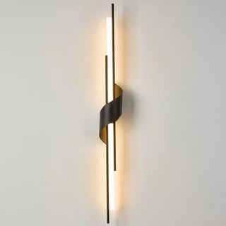 Stairy LED metallic effect modern wall sconce – front view
