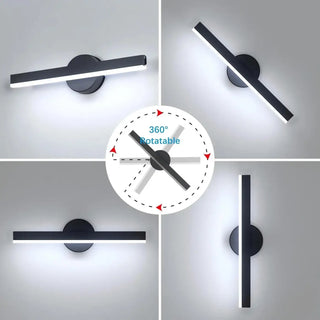 Slim black LED interior wall sconce side profile