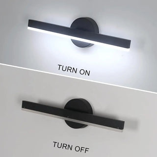 Modern minimalist black wall sconce LED installed bedroom