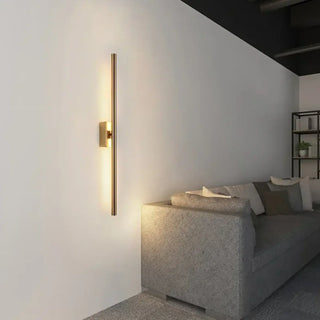 Sleek metal LED wall sconce black G4 – S size 60cm IP65 outdoor