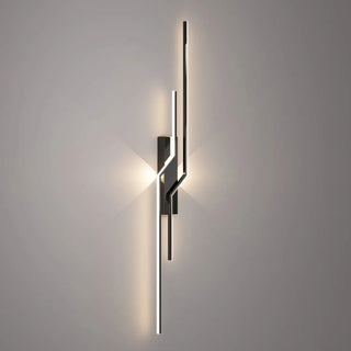 Graphic LED wall sconce in black pattern A – S size 60cm