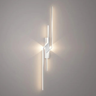 Graphic LED wall sconce in white pattern B – M size 80cm