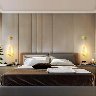 Modern black gold wall sconce LED adjustable – close-up