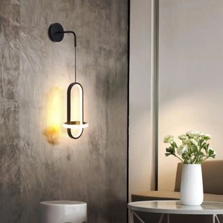 Modern adjustable LED wall sconce G4 black gold – extended