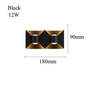 Black LED architectural wall sconce 3 sizes comparison