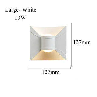 LED wall sconce large white IP65 18x9cm 4 lights