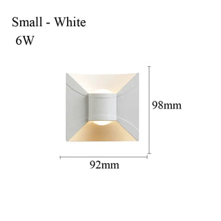 Architectural LED wall sconce white small size 9.2x9.8cm