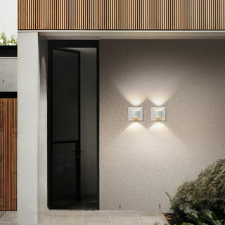 White LED wall sconce IP65 outdoor facade installed