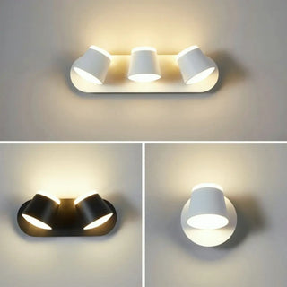 Modern aluminum wall light white 27cm double – side view