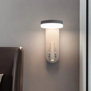 LED reading wall light close-up adjustable arm black