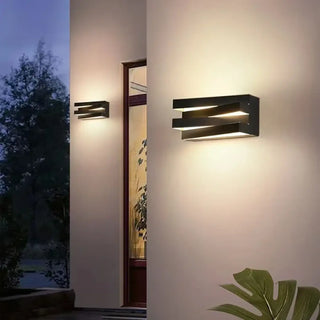Modern graphic wall light white LED 40W close-up