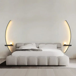 black organic shaped wall sconce LED – modern design