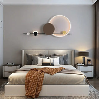 VISEO circle design wall light close-up shadow