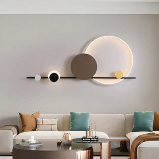 VISEO LED wall sconce circle design installed