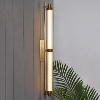 Gold acrylic LED wall sconce 20W 70cm IP65 warm 3000K